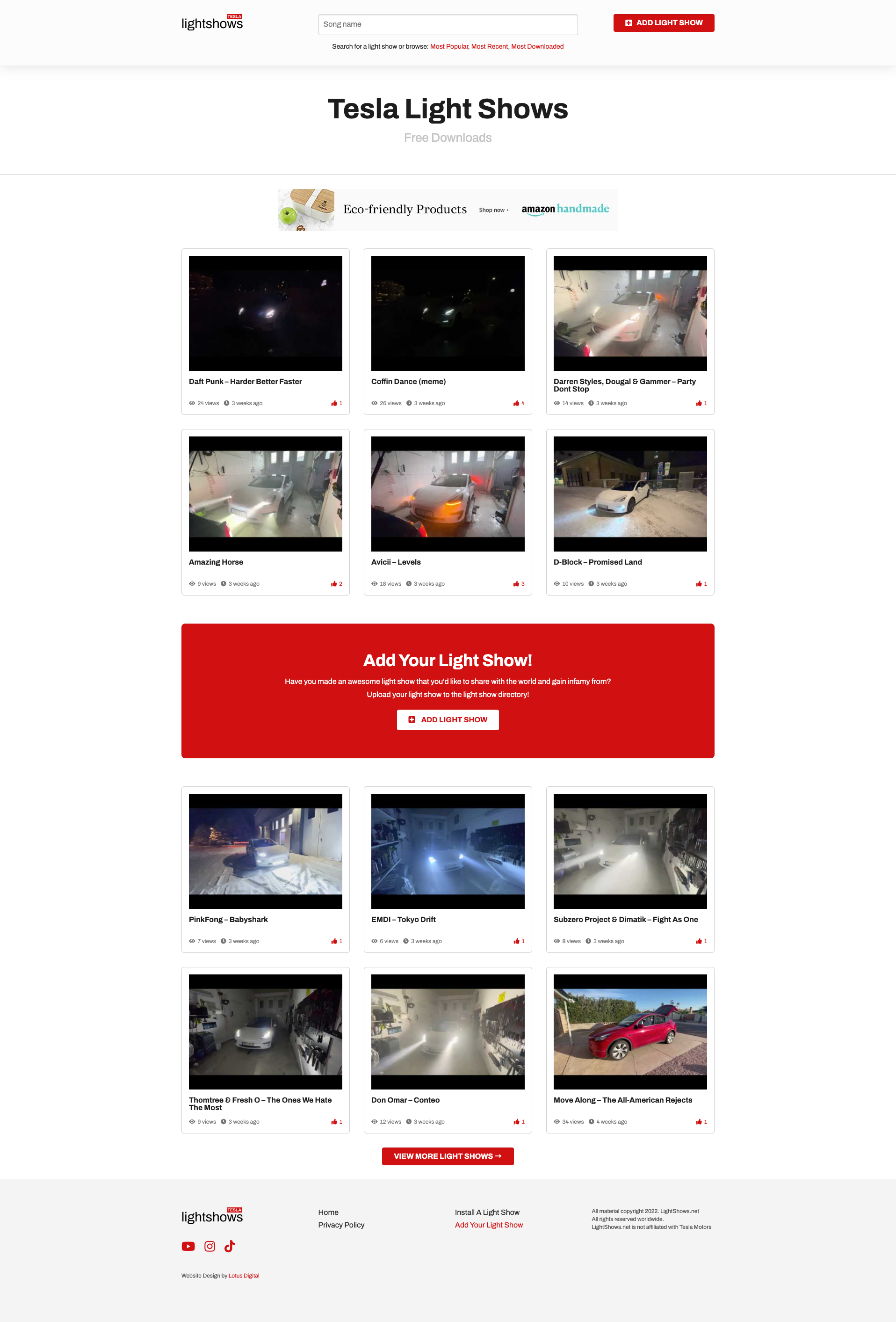 Tesla Light Shows — Website Listed on Flippa is a