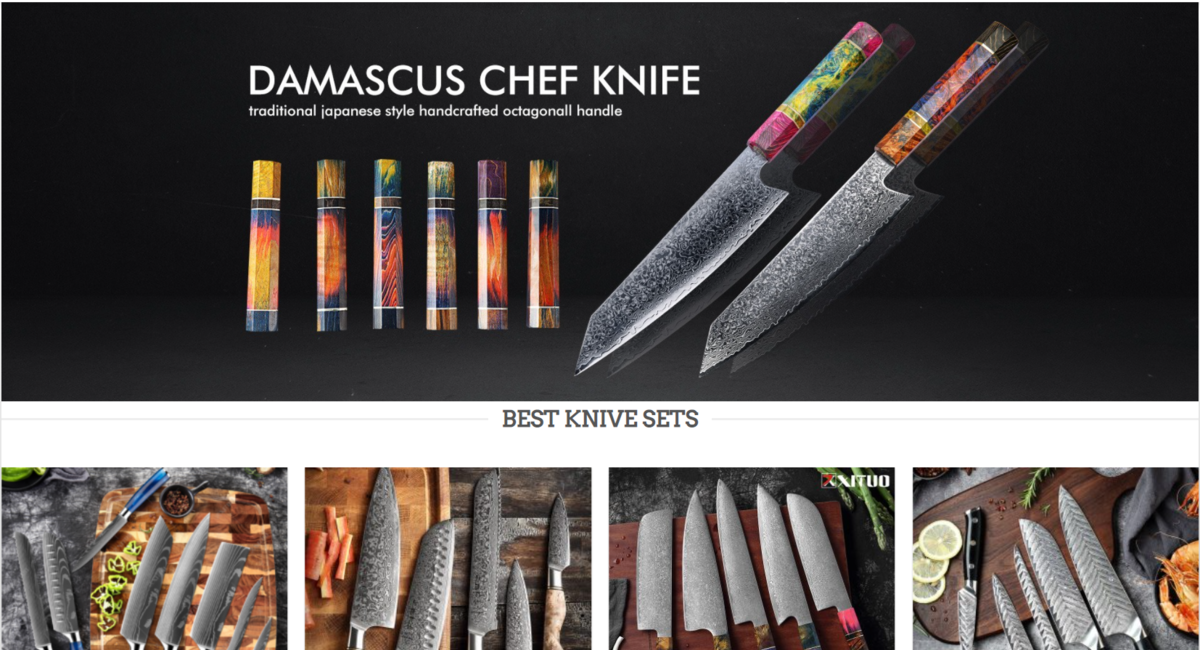 KnivesChefs.com — Starter Site Listed on Flippa: Premium Design Chef