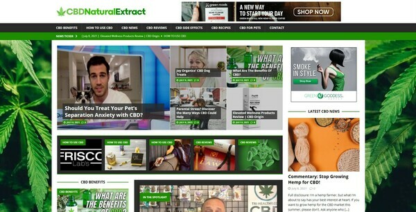 CBDNaturalExtract.com - 100% Autopilot CBD News Magazine Blog To Make Money Online on CBD Ads - Premium Domain Name Valued $500 - Newbie Friendly WordPress Site