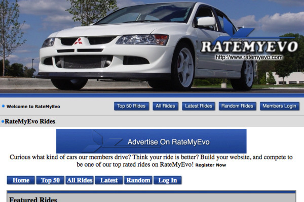 RateMyEvo.com - Established Car Community That Can Make Money Passively From Ads