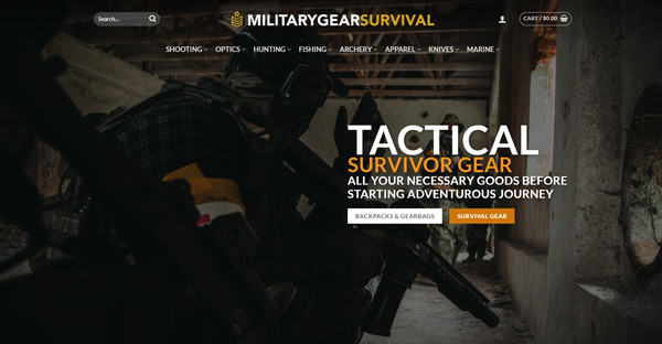 MilitaryGearSurvival.com - MILITARYGEARSURVIVAL.COM Camping/Hunting store 4,400+ inventory USA Supplier