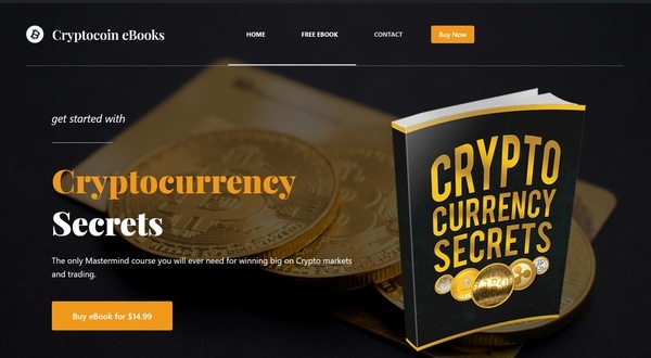 CryptocoinEbooks.com - 100% Fully Automated Cryptocurrency eBook Site - Sales Funnel - Premium Domain