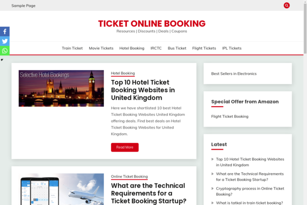 ticketonlinebooking.com - Ticket Online Booking.com - Travel Niche Blog