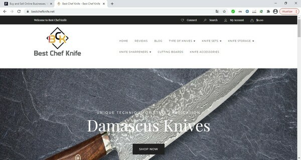 Best Chef Knife - I'm selling my reviews/affiliate website and Amazon account in Chef Knives niche. High opportunity.