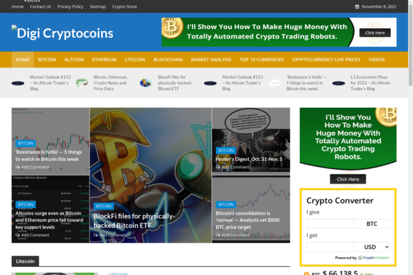 digicryptocoins.com - 100% Automated Crypto & Bitcoins Site - 2 Years Free Host BIN + Great Bonuses