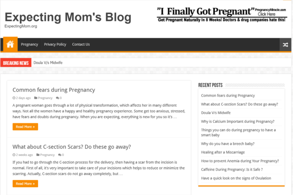 ExpectingMom.org - Advertising / Health and Beauty