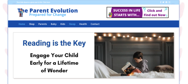 TheParentEvolution.com - 100% Auto Popular Parenting Store/Blog, Valued @ $1,091, Amazon, Clickbank, Ads+