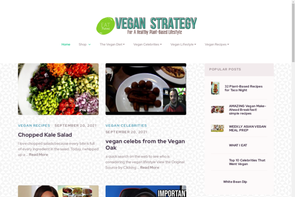 VeganStrategy.com - Fully Automated Vegan Lifestyle Site - 90 Days Free Hosting BIN + Great Bonuses!