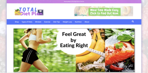 TotalDietPlans.com - Fast, Automated Diet Store/Blog - High Earning Potential - Amazon, Clickbank+