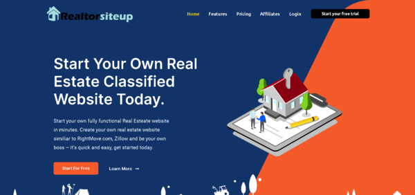 RealtorSiteup.com - Turnkey WaaS Business Providing Real-estate classified website in a minute