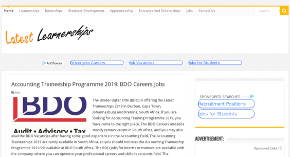 latestlearnerships com website sold on flippa google adsense site google jobs internships